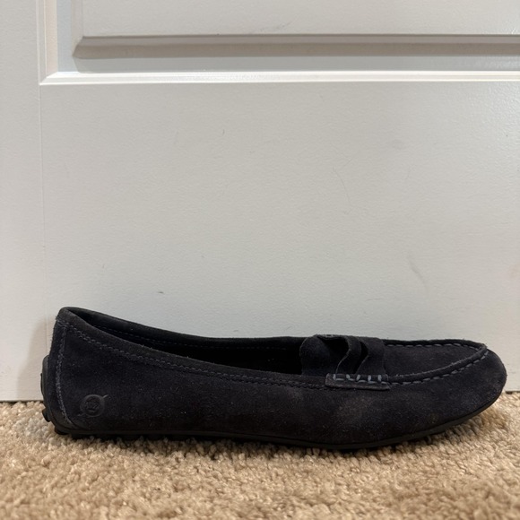 Born Shoes - Born Shoes Womens Size 7.5 Blue Suede Driving Loafers Slip On Comfort Casual